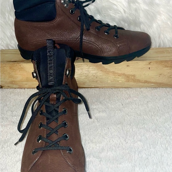 🔥PRADA Leather Shark High Top Sneakers Boots Shoes / US Size 8 4T1846 Like New! - Picture 4 of 10